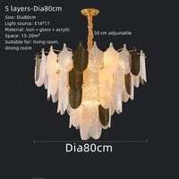 Lustre en Verre LED Design - Suspension Luminaire Acrylique - Élégance Éclairée | Marco Lucetti Dia80cm / Blanc froid