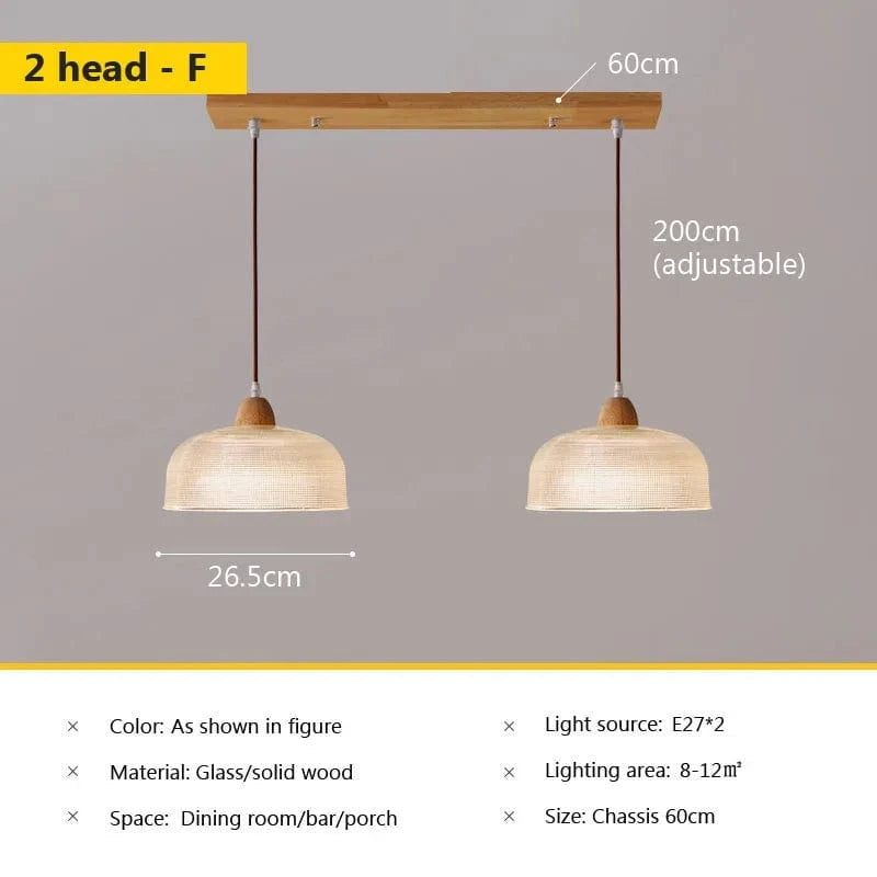 Lustre en verre nordique japonais pour café, restaurant et chambre | Marco Lucetti 2HF