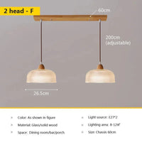 Lustre en verre nordique japonais pour café, restaurant et chambre | Marco Lucetti 2HF