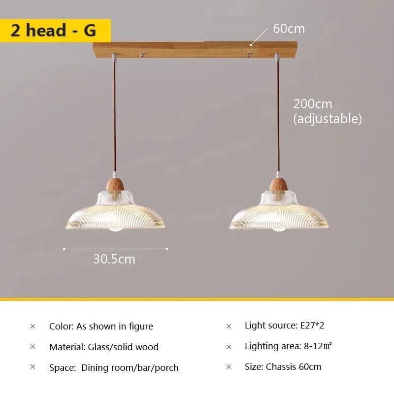 Lustre en verre nordique japonais pour café, restaurant et chambre | Marco Lucetti 2HG