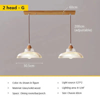 Lustre en verre nordique japonais pour café, restaurant et chambre | Marco Lucetti 2HG