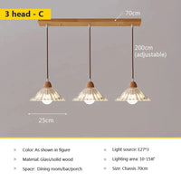 Lustre en verre nordique japonais pour café, restaurant et chambre | Marco Lucetti 3H C