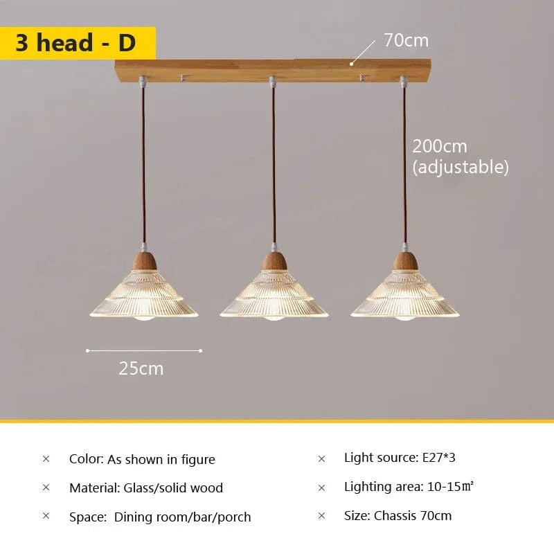 Lustre en verre nordique japonais pour café, restaurant et chambre | Marco Lucetti 3HD