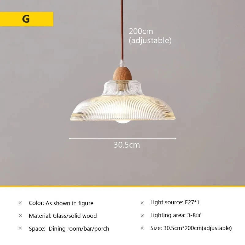 Lustre en verre nordique japonais pour café, restaurant et chambre | Marco Lucetti F 30cm