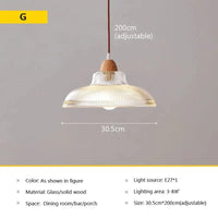 Lustre en verre nordique japonais pour café, restaurant et chambre | Marco Lucetti F 30cm