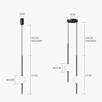 Lustre en verre nordique pour suspension lumineuse - Salle à manger, chambre, restaurant et bar. | Marco Lucetti