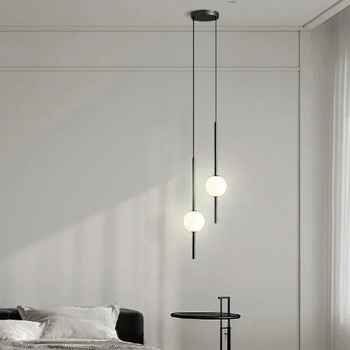 Lustre en verre nordique pour suspension lumineuse - Salle à manger, chambre, restaurant et bar. | Marco Lucetti