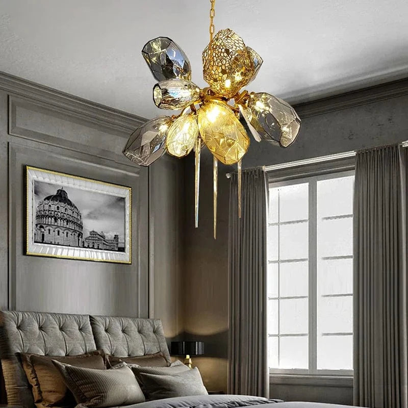 Lustre en verre post-moderne LED de luxe | Marco Lucetti