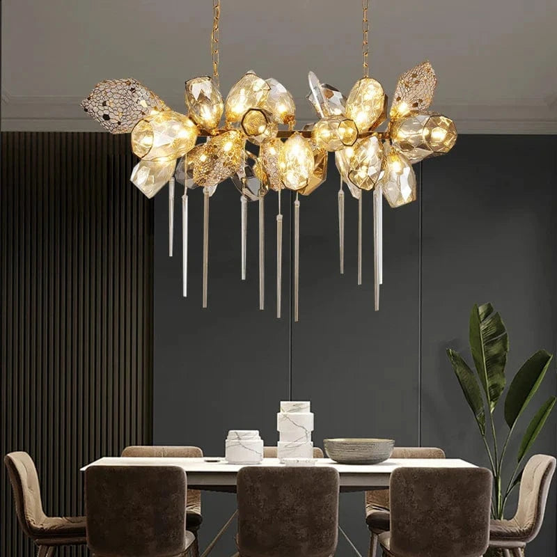 Lustre en verre post-moderne LED de luxe | Marco Lucetti