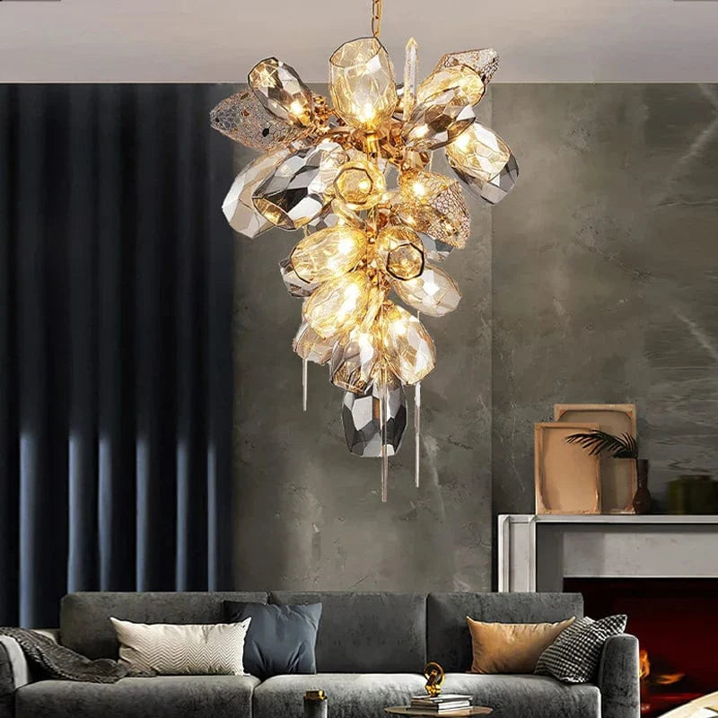 Lustre en verre post-moderne LED de luxe | Marco Lucetti