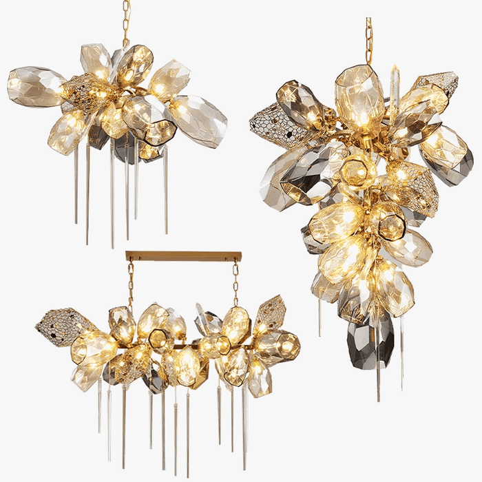 Lustre en verre post-moderne LED de luxe | Marco Lucetti