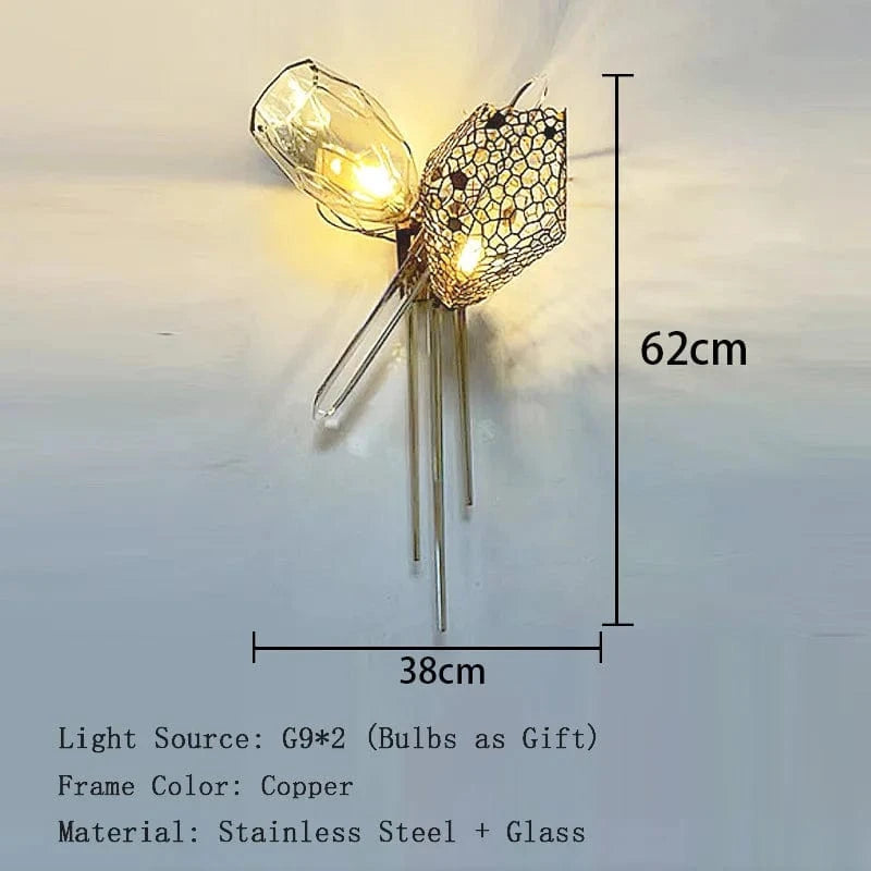 Lustre en verre post-moderne LED de luxe | Marco Lucetti Applique / Lumière blanche