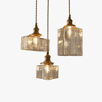 Lustre en verre rétro minimaliste nordique pour chambre à coucher ou salon | Marco Lucetti