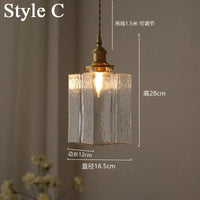 Lustre en verre rétro minimaliste nordique pour chambre à coucher ou salon | Marco Lucetti StyleC / Blanc froid