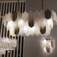 Lustre en verre suspendu LED de luxe pour décoration intérieure de salon Villa hall | Marco Lucetti