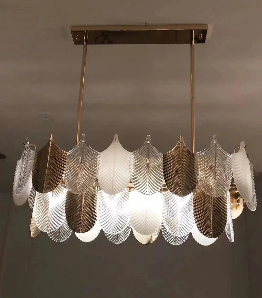 Lustre en verre suspendu LED de luxe pour décoration intérieure de salon Villa hall | Marco Lucetti