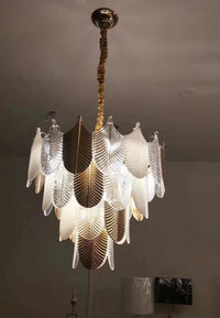 Lustre en verre suspendu LED de luxe pour décoration intérieure de salon Villa hall | Marco Lucetti