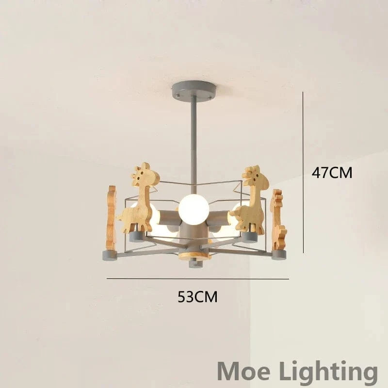 Lustre enfant LED Girafe Glow | Marco Lucetti Gris 1 / Blanc chaud