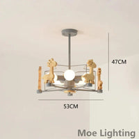 Lustre enfant LED Girafe Glow | Marco Lucetti Gris 1 / Blanc chaud