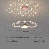 Lustre Etoile Créatif LED Moderne pour Chambre d'Enfant. | Marco Lucetti Nuage Rose Dia50cm