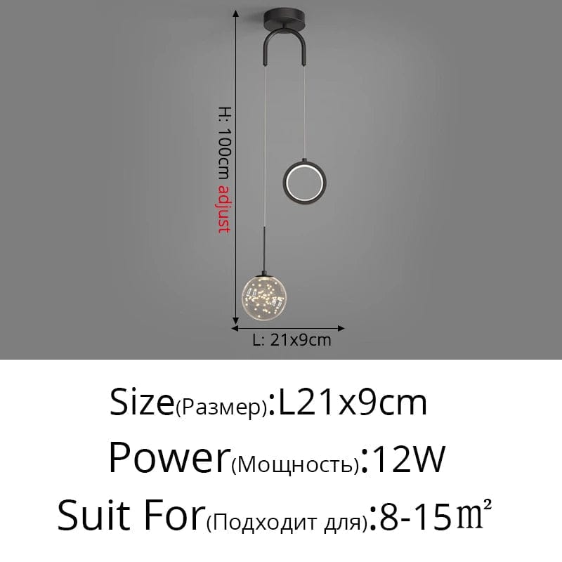 Lustre Étoilé LED Minimaliste de Luxe Scandinave Moderne | Marco Lucetti