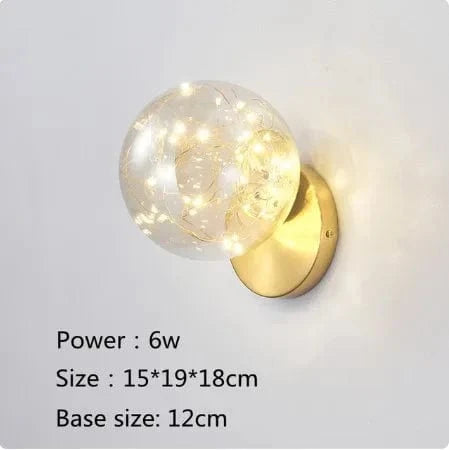 Lustre Étoilé Nordique Moderne Acrylique Or/Noir à LEDs pour Chambre et Salon | Marco Lucetti Argent - 12CM