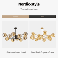 Lustre Étoile Nordique Moderne LED Magique Boule de Verre Haricot | Marco Lucetti