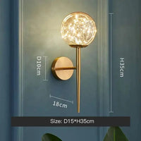 Lustre Étoile Nordique Moderne LED Magique Boule de Verre Haricot | Marco Lucetti Or-Cognac-1H / Blanc chaud