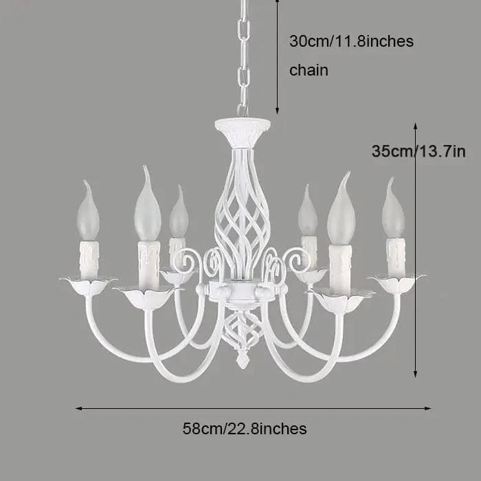 Lustre Européen LED à Bougies | Marco Lucetti 6 lumières