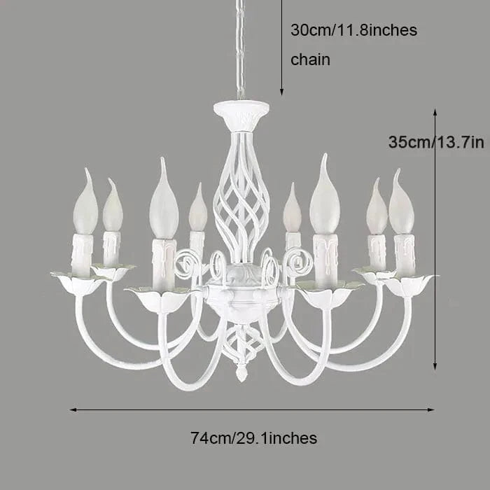 Lustre Européen LED à Bougies | Marco Lucetti 8 lumières