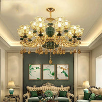 Lustre Européen LED en Céramique Cristal pour Villa Duplex | Marco Lucetti D100H50CM 15Lumière / Changeable