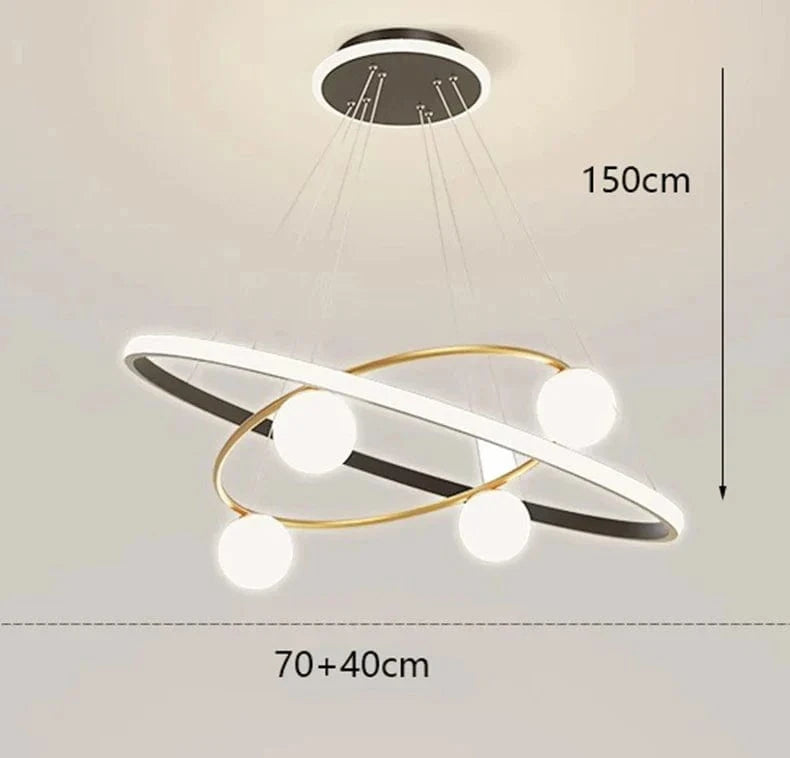 Lustre Fantaisie Décoratif pour Éclairage Intérieur | Marco Lucetti Noir / Blanc chaud