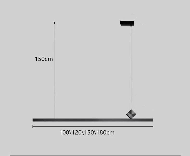 Lustre Fantaisie Intérieur - Décoration Luminaire Suspendu | Marco Lucetti Longueur 120cm / Blanc froid