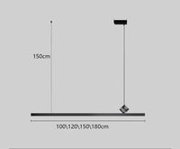 Lustre Fantaisie Intérieur - Décoration Luminaire Suspendu | Marco Lucetti Longueur 120cm / Blanc froid