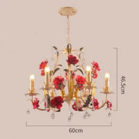 Lustre Fleur et Bougies | Marco Lucetti 6 lumières / Lumière chaude