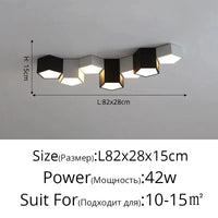 Lustre Géométrique Moderne | Marco Lucetti B 7 têtes / Blanc froid, pas de télécommande