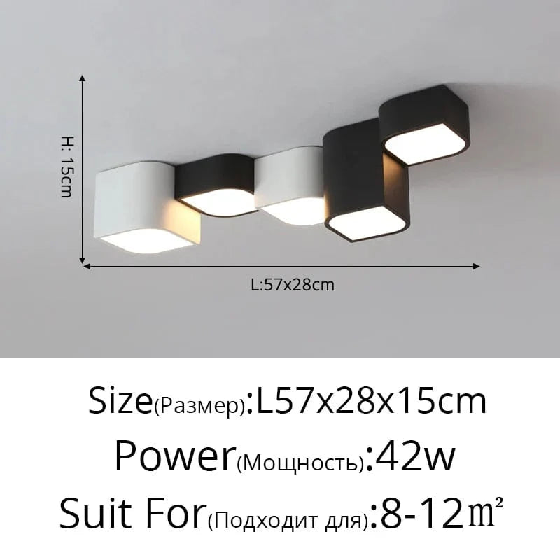 Lustre Géométrique Moderne | Marco Lucetti C 5 têtes / Blanc froid, pas de télécommande