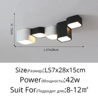 Lustre Géométrique Moderne | Marco Lucetti C 5 têtes / Blanc froid, pas de télécommande