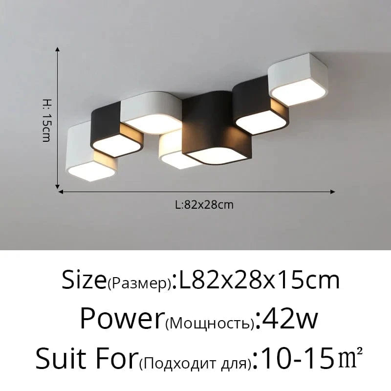 Lustre Géométrique Moderne | Marco Lucetti C 7 têtes / Blanc froid, pas de télécommande