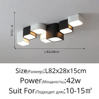 Lustre Géométrique Moderne | Marco Lucetti C 7 têtes / Blanc froid, pas de télécommande