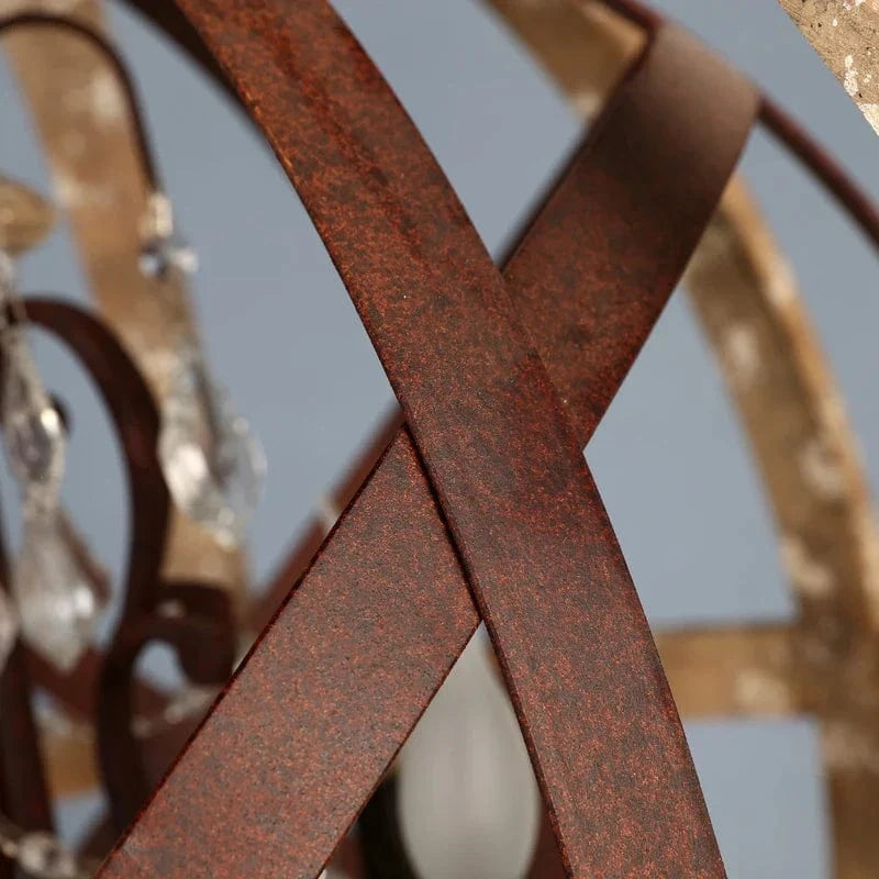 Lustre Globe Bois Antique | Marco Lucetti