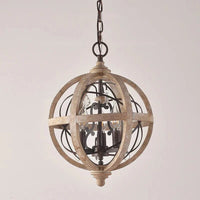 Lustre Globe Bois Antique | Marco Lucetti