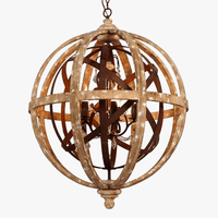 Lustre Globe Bois Antique | Marco Lucetti