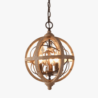 Lustre Globe Bois Antique | Marco Lucetti