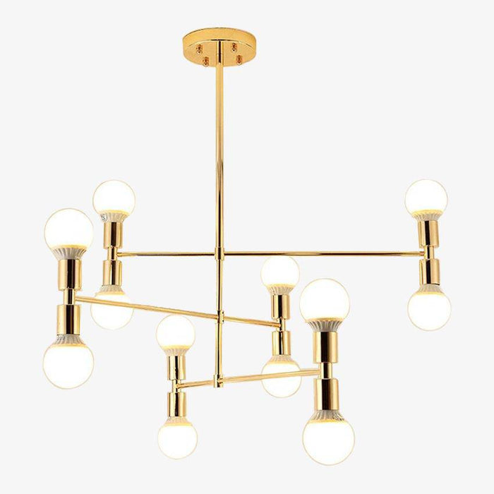 Lustre Globe Élégant en Métal Doré | Marco Lucetti
