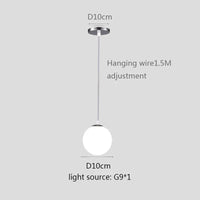 Lustre Globe Lumineux - Or/Noir/Argent - Style Moderne | Marco Lucetti Argent 10cm / Blanc froid