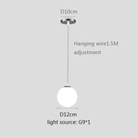 Lustre Globe Lumineux - Or/Noir/Argent - Style Moderne | Marco Lucetti Argent 12cm / Blanc froid