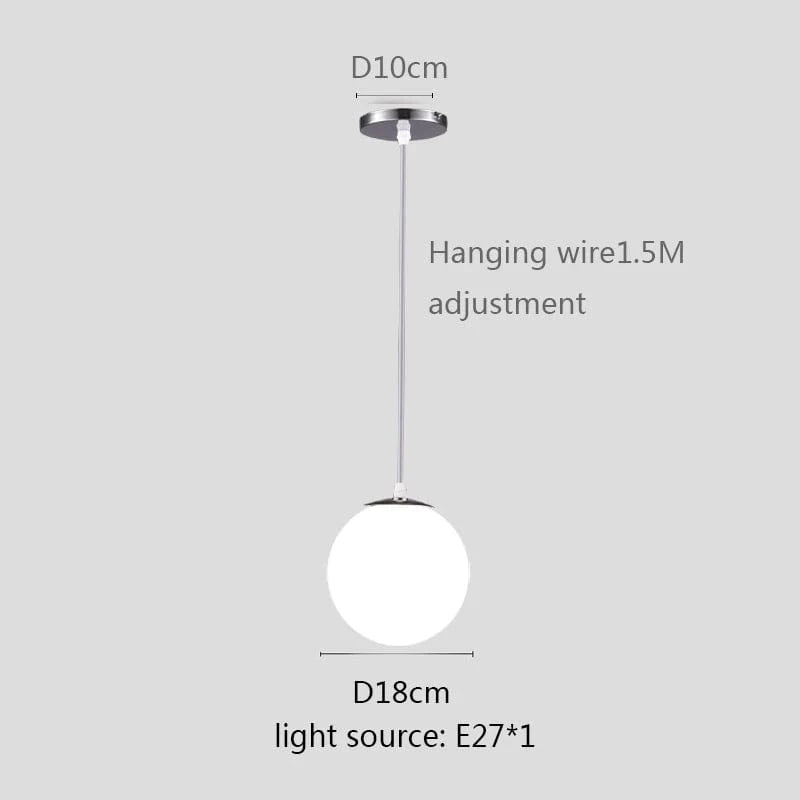 Lustre Globe Lumineux - Or/Noir/Argent - Style Moderne | Marco Lucetti Argent 18cm / Blanc froid