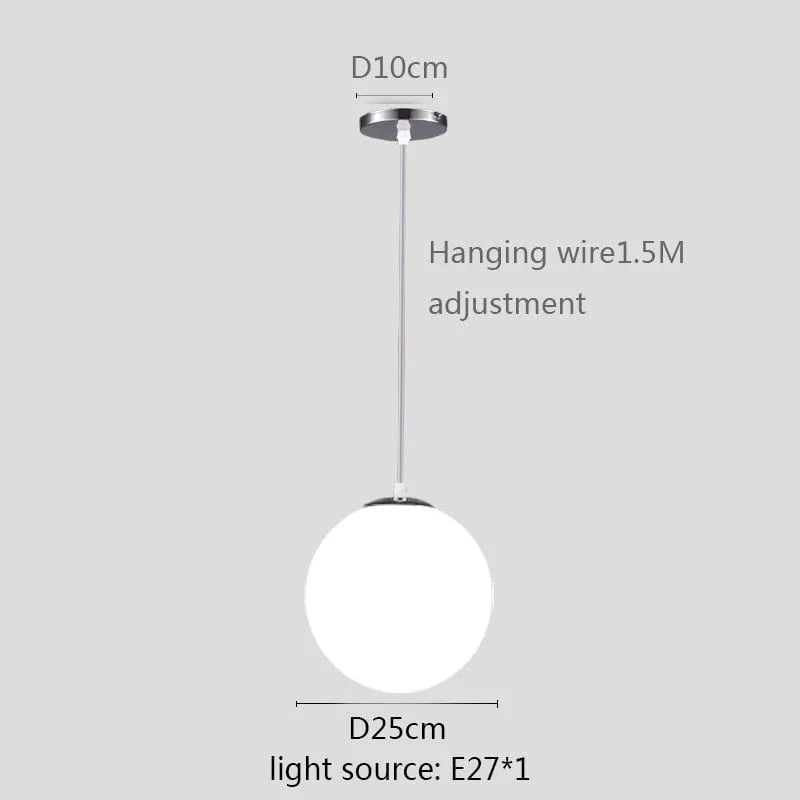 Lustre Globe Lumineux - Or/Noir/Argent - Style Moderne | Marco Lucetti Argent 25cm / Blanc froid