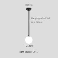 Lustre Globe Lumineux - Or/Noir/Argent - Style Moderne | Marco Lucetti Noir 12cm / Blanc froid